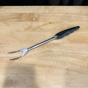 Vintage Meat Fork Adel Stainless Steel with black handle